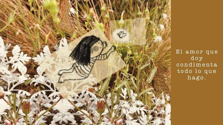 Febrero: El amor que doy condimenta todo lo que hago - No estoy, me fui a florecer - Ani Angelini